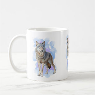 Mug Bouteille à café de la faune du loup