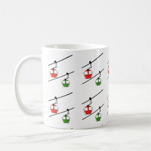 Mug Bouteille à café vert et rouge gondolas