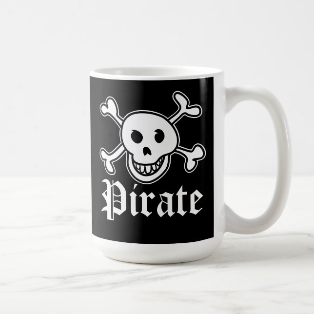 Mug Bouteille de drapeau pirate avec conception du crâ (Droite)