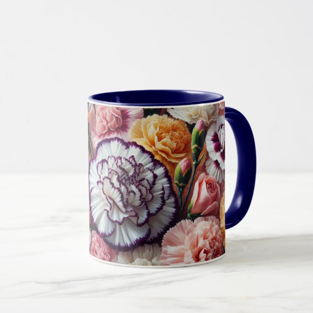 Mug Bouteille de fleurs de carnation (Devant droit)