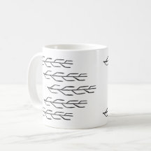 Bouteille d'eau de la branche d'encre monochrome
