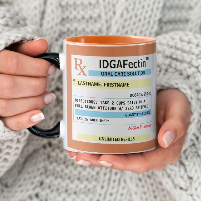 Mug Bouteille d'ordonnance Gag amusant cadeau (Prescription Bottle Funny Gag Gift Mug
)