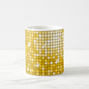 Mug Bouteille en carreaux "or"