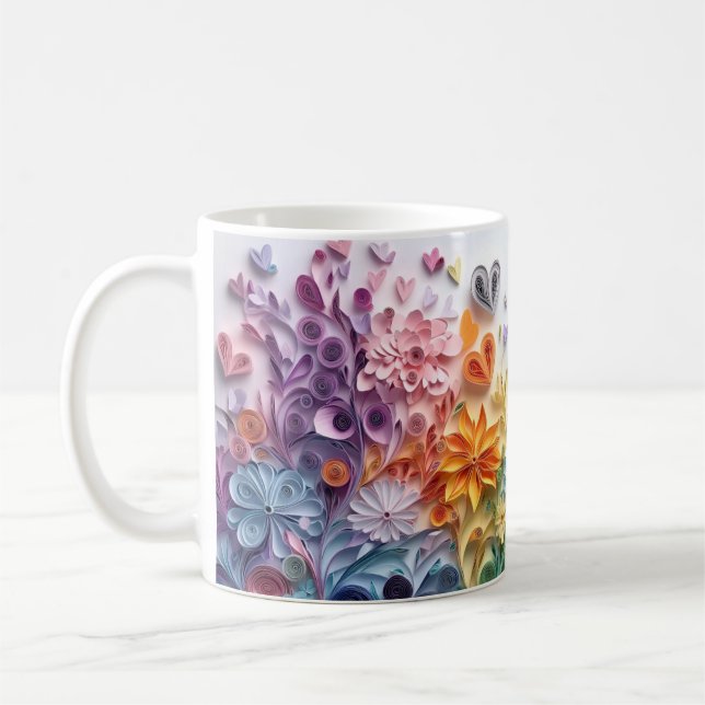 Mug Bouteille fleurie (Gauche)