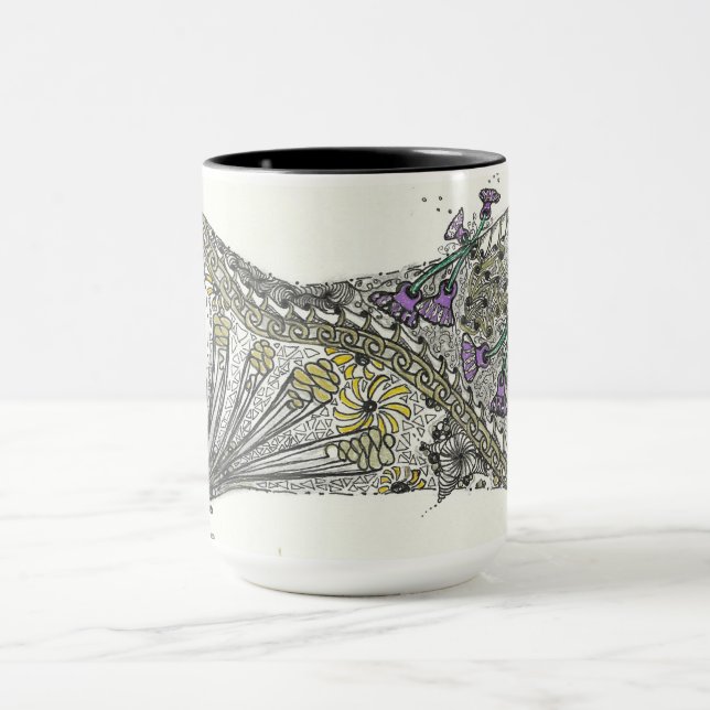 Mug Bouteille fleurie zen (Centre)