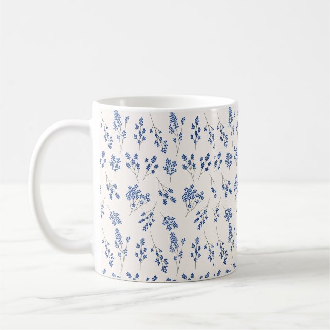 Mug Bouteille florale bleue (Gauche)