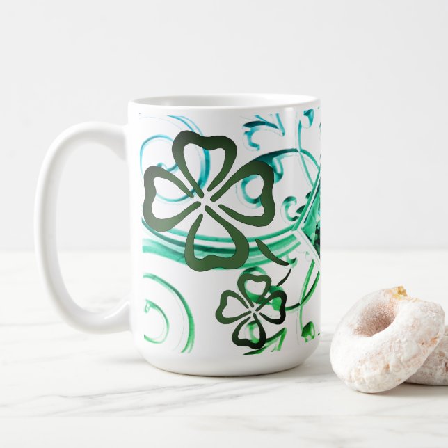 Mug Bouteille verte en diamant (Avec donut)