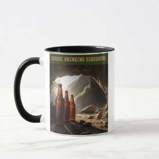Mug Bouteilles À Côté D'Une Grotte