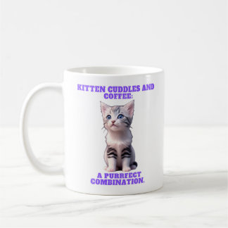 Mug Bouteilles de chaton et boue de café.