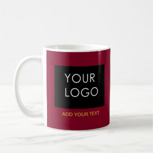 Mug Boutique Burgundy Red Personnalisable Ajouter Votr