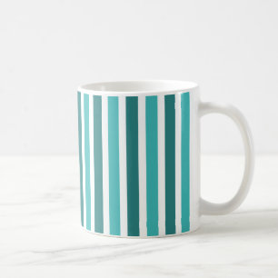 Mug Bouton à bandes verticales, Turquoise