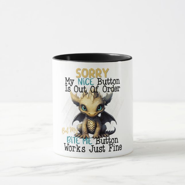 Mug Bouton agréable Sarcastique (Centre)