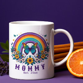 Mug Bouton arc-en-ciel coloré Nouveau cadeau maman