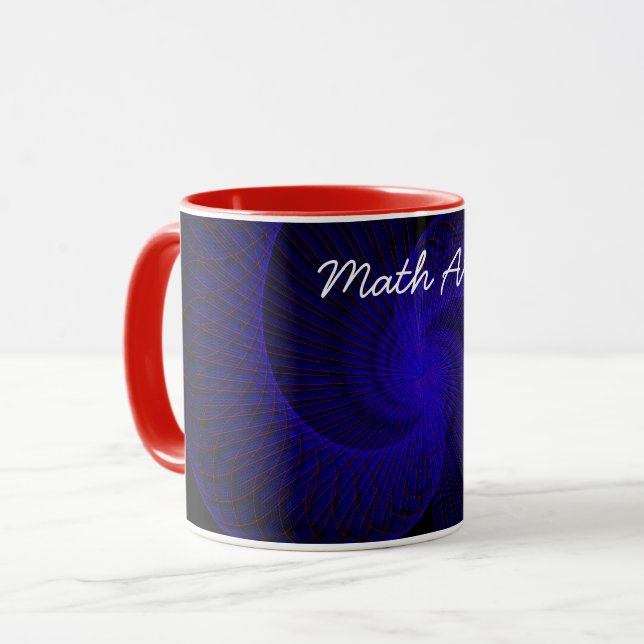 Mug Bouton de café géométrique à deux entonnoirs en ha (Devant gauche)