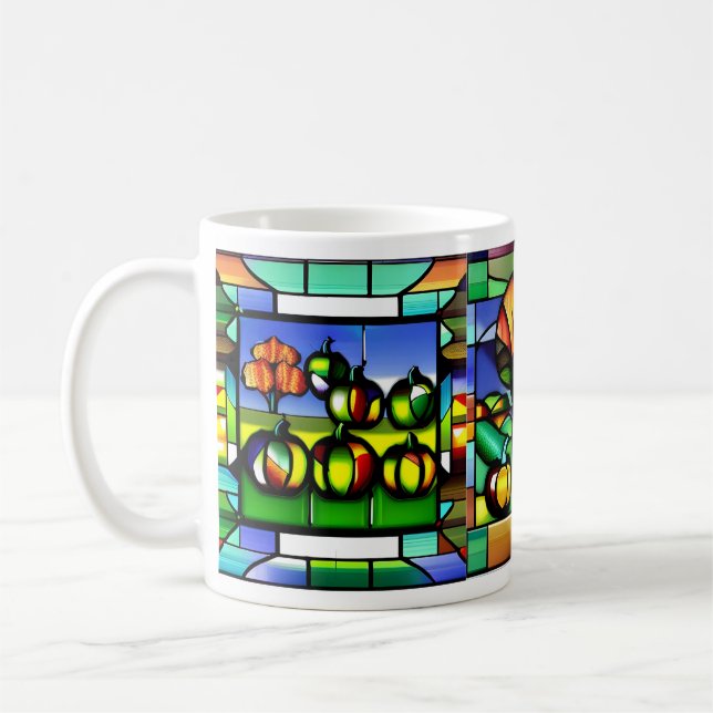 Mug Bouton de Citrouille en verre tendu (Gauche)