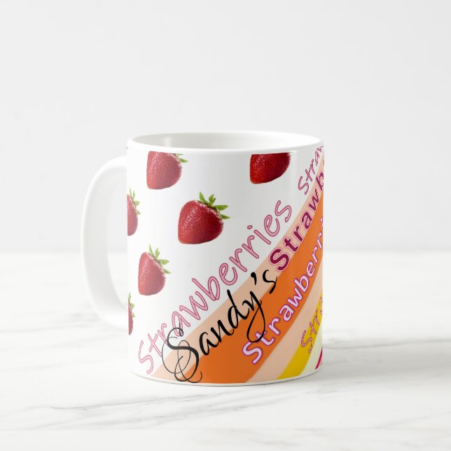 Mug Bouton de fraise (Devant gauche)