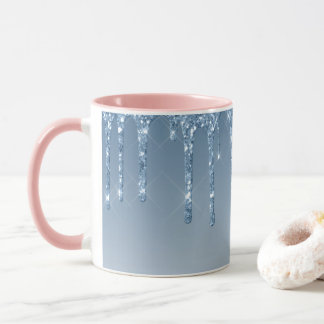 Mug Bouton de parties scintillant à goutte en verre