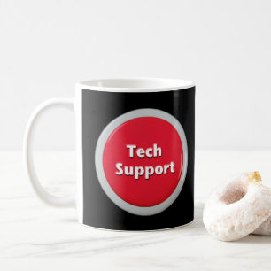 Mug Bouton Panique rouge du support technique