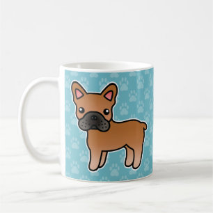 Mug Bouvier français rouge de dessin animé