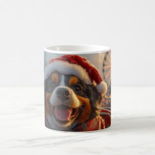 Mug Bouviers des Flandres Chien Montagnes Russes Noël