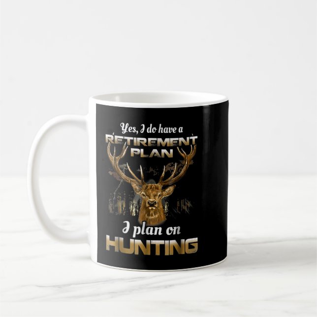 Mug Bow Hunting Shirt Fun My Retirement Plan  (Gauche)