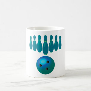 Mug Bowling Ball et Pins Sports amusants