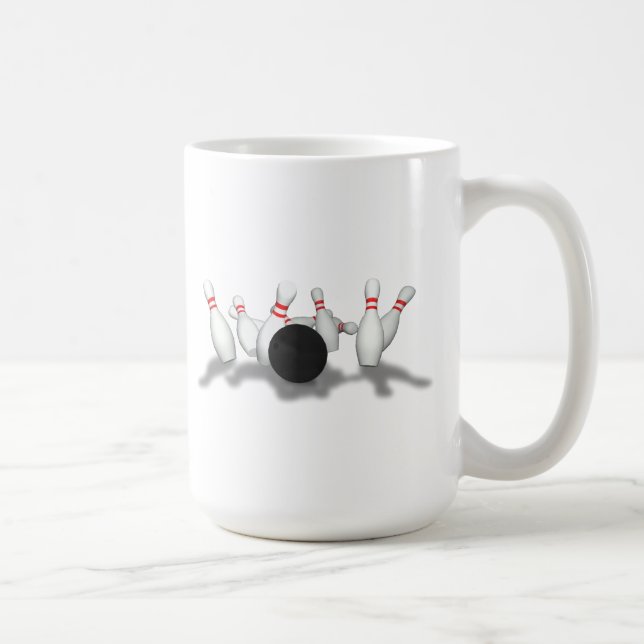 Mug   Bowling Ball & Pins : Modèle 3D: (Droite)
