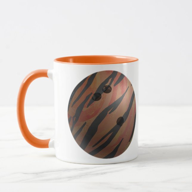 Mug Bowling Ball Tiger Orange (Gauche)