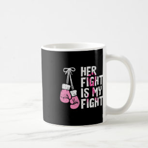Mug Boxe de cancer du sein Gants Son combat Mon combat