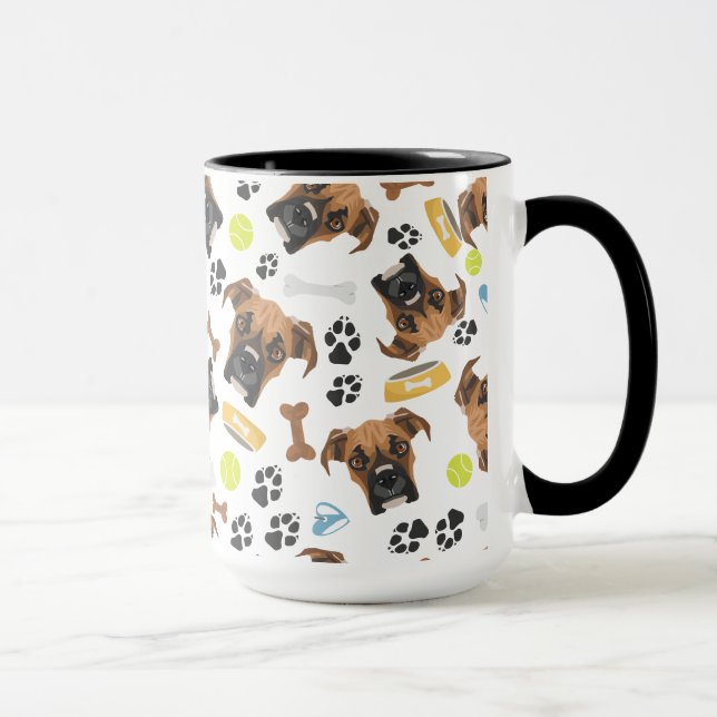 Mug Boxe de chien souriant (Droite)