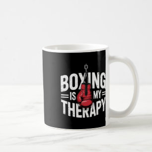 Mug Boxe Est Ma Thérapie Drôle Gants Fighter Punching