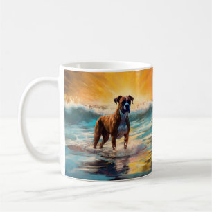 Mug Boxer Beach Surfing Peinture