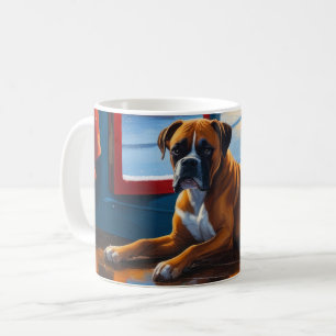 Mug Boxeur avec lumières de Noël vacances