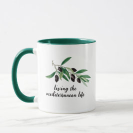 Mug Branche de l'olivier : Vivre la vie méditerranéenn