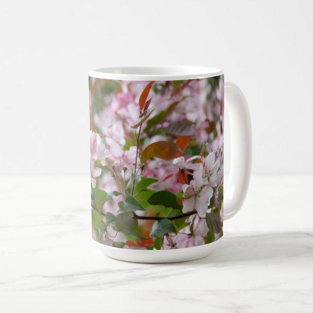 Mug Branche délicate avec fleurs pommier (Devant droit)