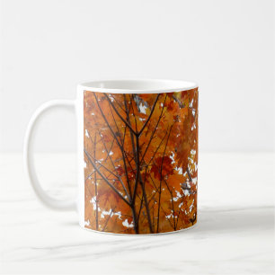 Mug Branches de Feuilles d'érable I Orange Automne