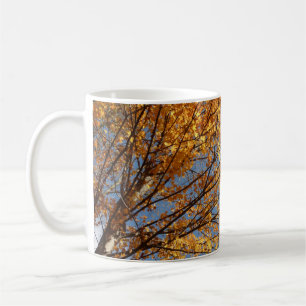 Mug Branches de feuilles d'érable II Automne orange