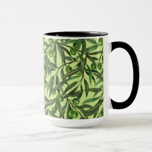 Mug Branches d'olive sur le vert miel