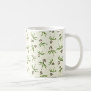 Mug Branches rouges sur crème - motif sans soudure.