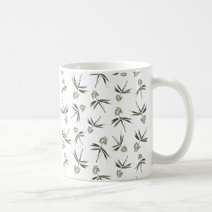 Mug Branches vertes de boudin - café motif sans soudur