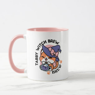Mug Brassin de sorcière tigrée – Joli design de chat d