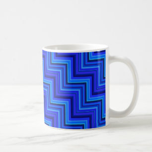 Mug Brayures bleues escaliers motif