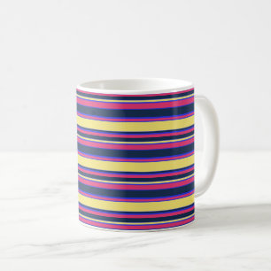 Mug Brayures rose, jaune et bleue