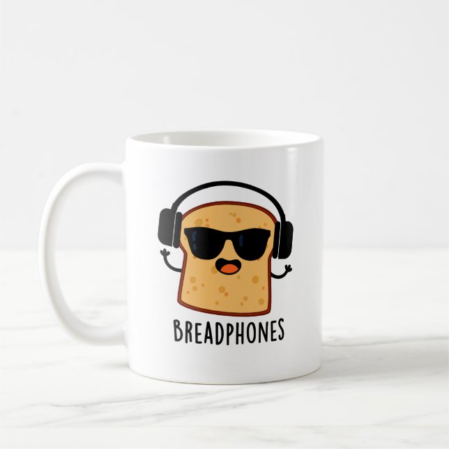 Mug Breadphones Funny Pun de Pain (Gauche)