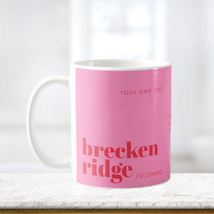 Mug Breckenridge Colorado moderne rose