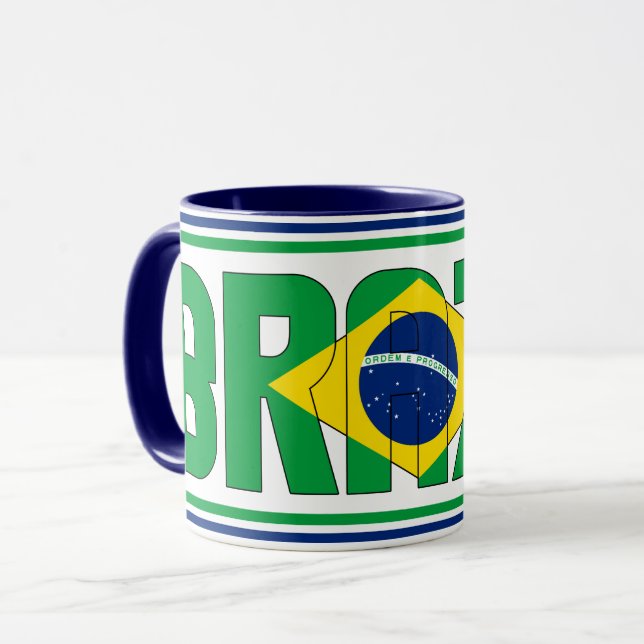 Mug Brésil Drapeau National Café Patriotique (Devant gauche)