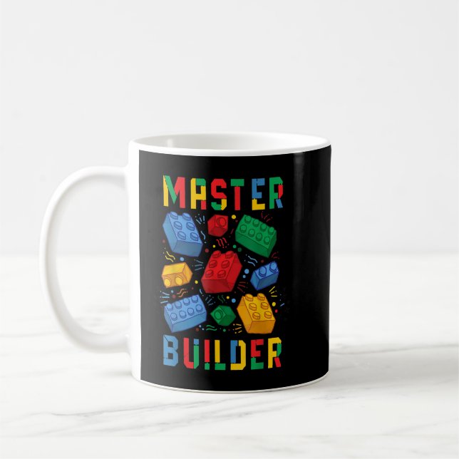 Mug Brick Builder Funny Blocks Master Builder (Gauche)