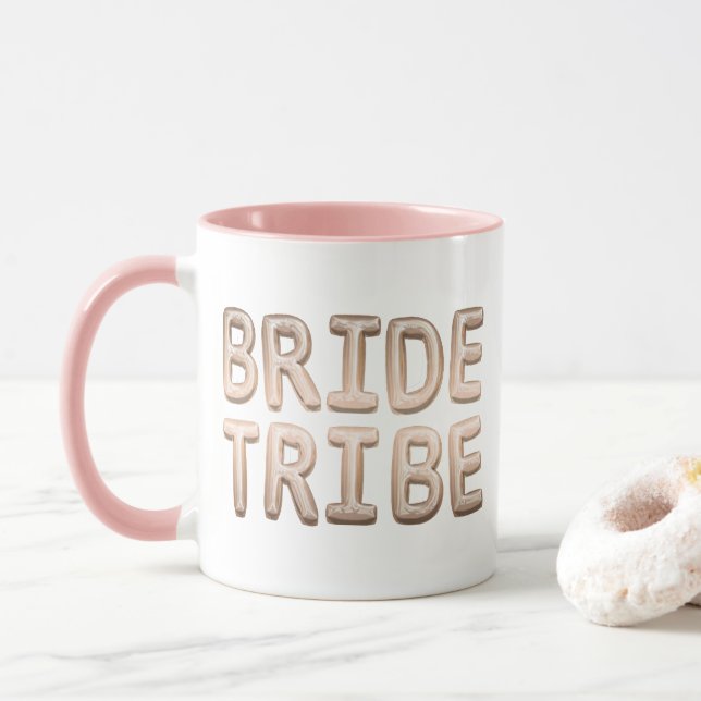 Mug Bride Tribe Rose Gold Bachelorette (Avec donut)