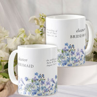 Bridesmaid Periwinkle Fleur sauvage élégant floral