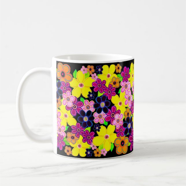 Mug Bright Abstrait Flower Art (Gauche)
